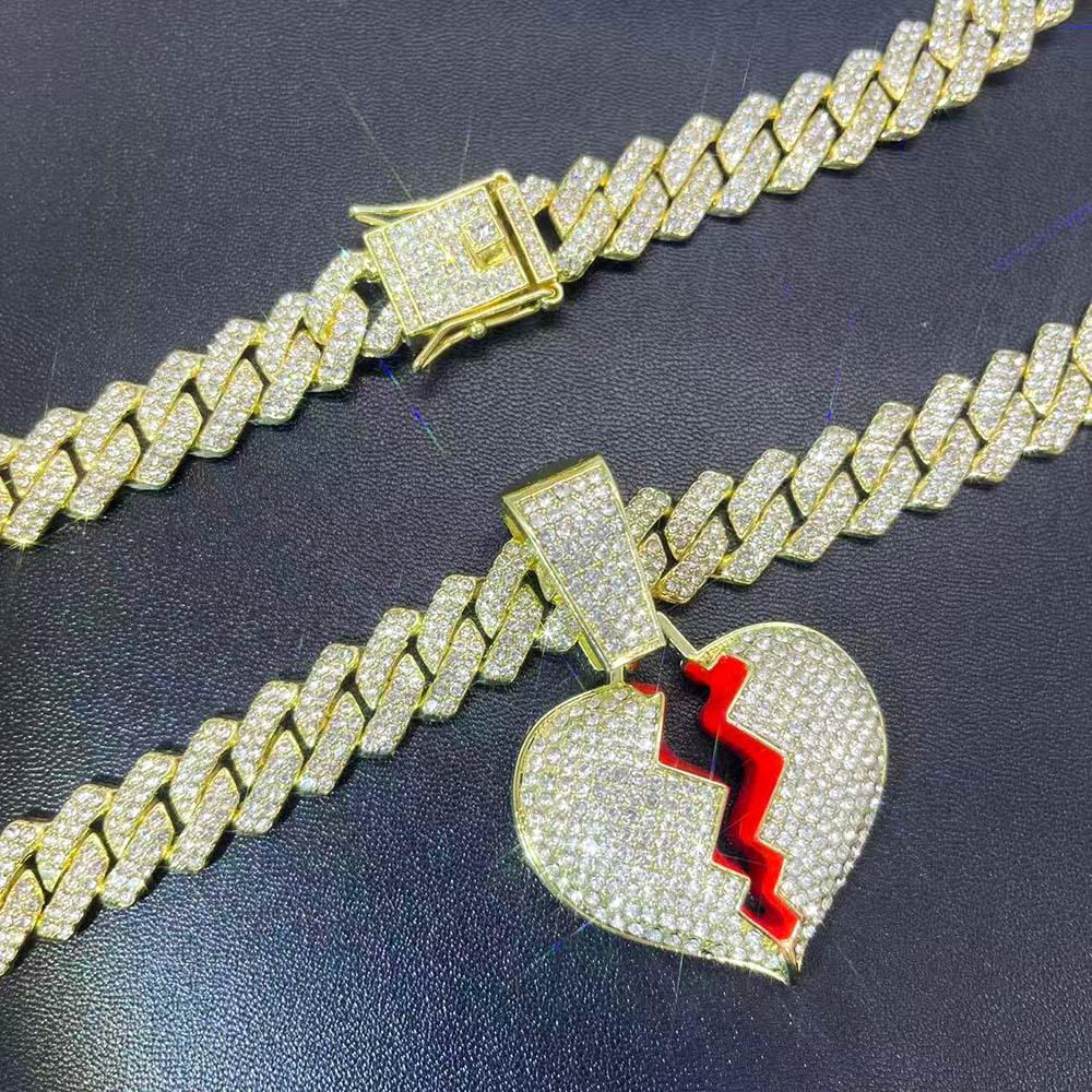 European-American Exaggerated Hip Hop Rhinestone Pendant Jewelry for Men & Women