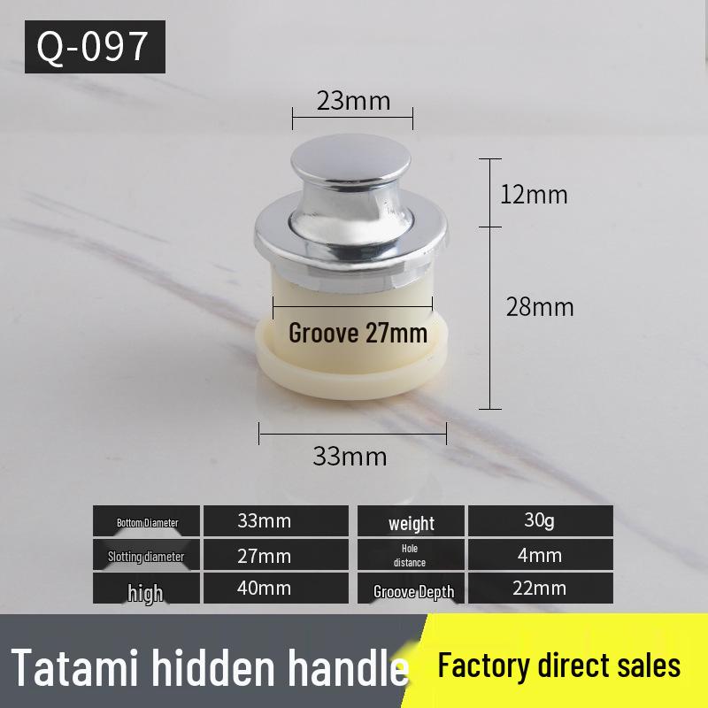 Japanese Tatami Modern Invisible Drawer with Built-in Rotary Handle