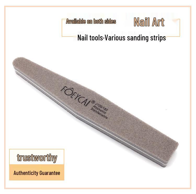

Fucai Double-Sided Rhombus Nail File and Buffer - Wear-Resistant, No Sand Shedding