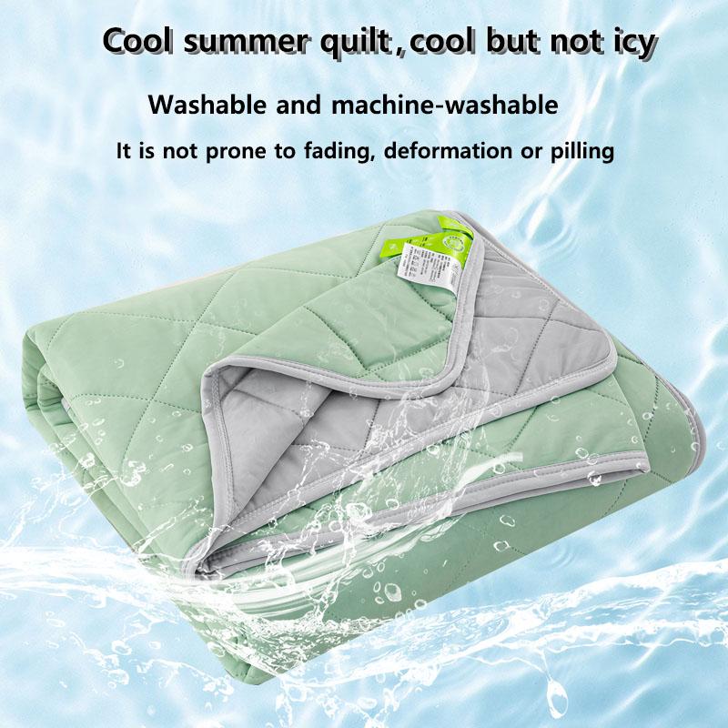 Summer Thin Comforter Soft Air-Conditioned Four Season Comforter Machine Washable Single Double Blanket Ultrasonic Quilted Quilt