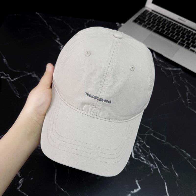Retro Cotton Baseball Caps Spring Summer Letter Embroidery Sun Hats For Men & Women Solid Adjustable Outdoor Sport Snapback Hats