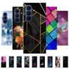 Luxury Transparent Hard PC Folding Phone Case For Samsung Galaxy Z Fold 7 6 5 4 ZFold 3 Fold7 Cases Fashion Painting Clear Cover