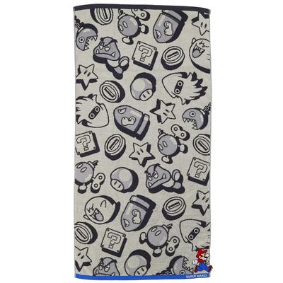 Marushin Bath Nintendo Mario Adventure Organic Antibacterial and 4485016800 Towel, World, Cotton, Deodorizing,
