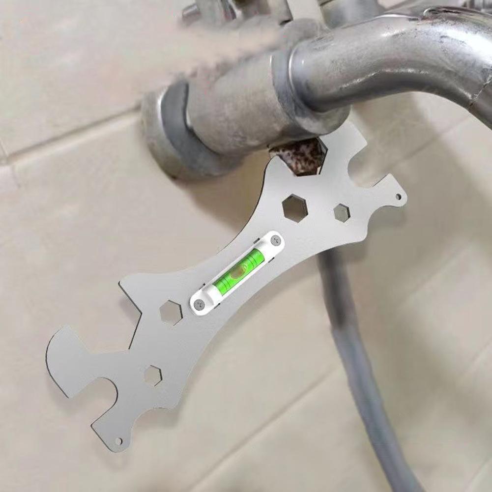Special Bathroom Wrench Multifunctional Shower Level Wrench Stainless Steel Portable for Shower Faucet Installation for Bathroom