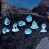 8Pcs/Set Water Sprites Figurine Luminous Mini Water Elf Ornament Miniature Cartoon Waterdrop Statue Toy Microlandscape Desktop Decoration Ornament
