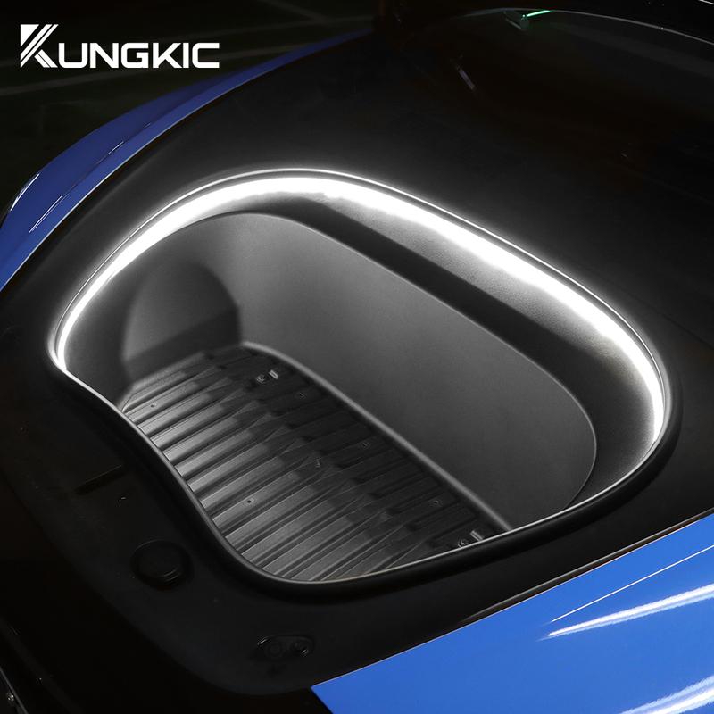 KUIC for Model 3 Highland 2024 Front Trunk Light Bright LED Silicone Light Yellow White Proposal Decor Accessories
