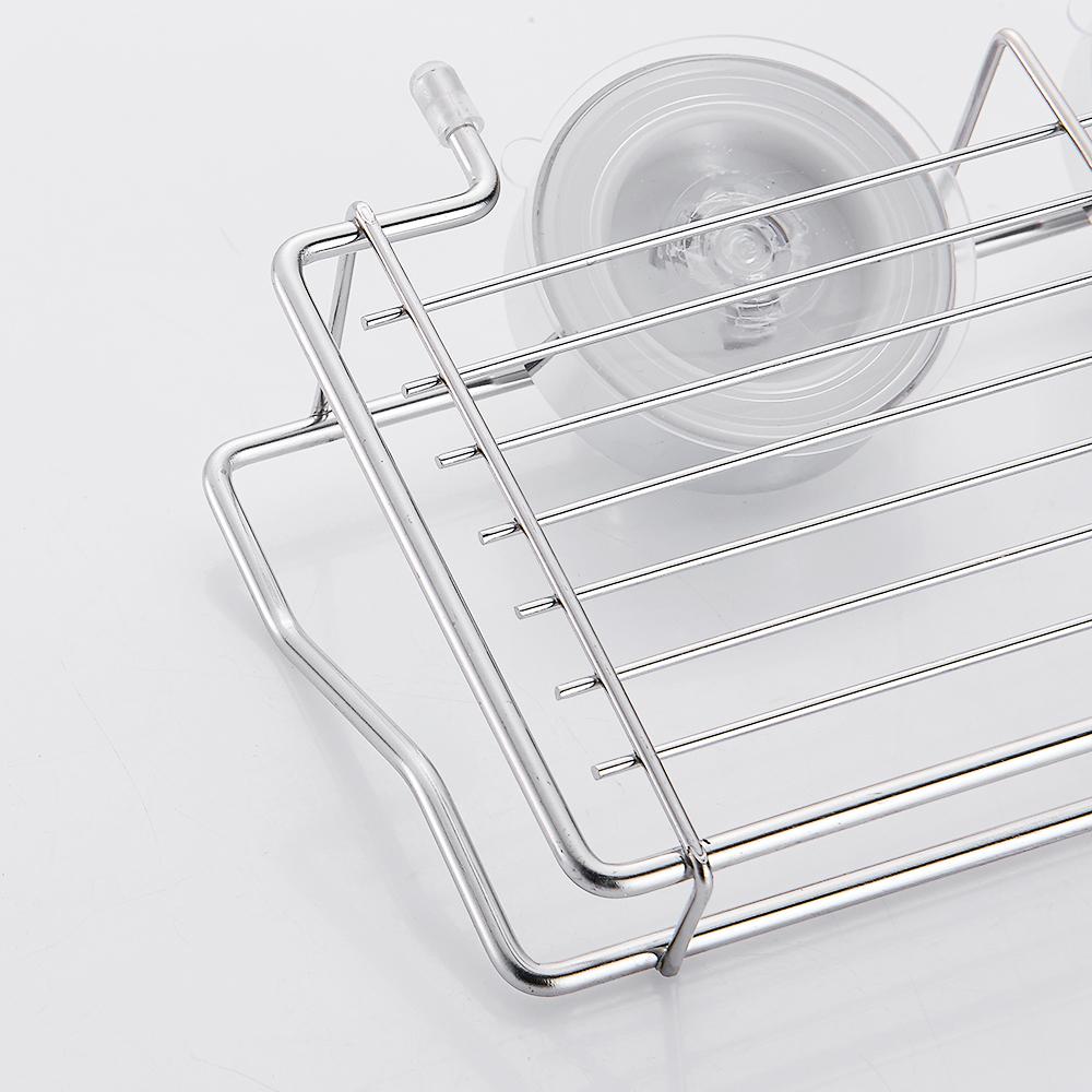 Stainless Steel Bathroom Shelf Traceless Suction Cup  Storage Holder Hanging Organizer Basket Bathroom Accessories