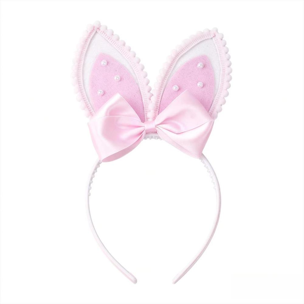 

Non-slip Easter Headpiece Plush Rabbit Ear Hair Hoop Cute Bunny Ear Headband Costume Party Style B