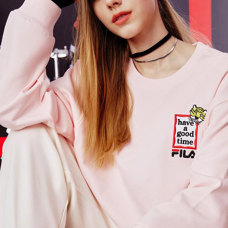 New FILA Co branded Year Of The Tiger Collection Sweatshirt Unisex Shy Bride Pink F11U219204F-PK