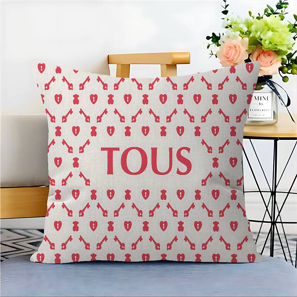 Cute T-TOUSes Bear Pillow Cushion Cover Pillowcase Living Room Sofa Home Decor Customized