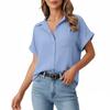 2026 Summer New Women's Loose-Fit Short-Sleeve Casual Solid Color Shirt