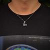 Men's Minimalist Luxury Cross Pendant Necklace with Inlaid Diamonds