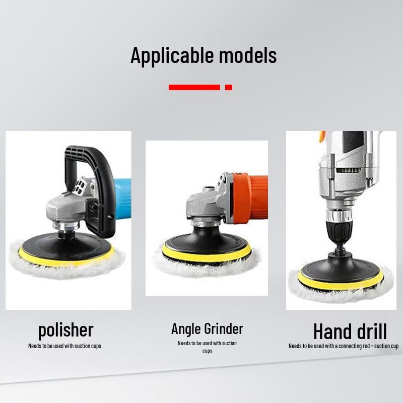 5-częściowy samoprzylepny zestaw padów polerskich z imitacji wełny o wysokiej gęstości (3-7 cali)