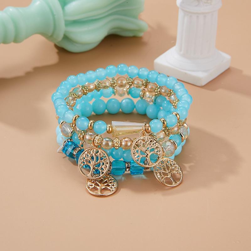 Bohemian bracelet creative tassel multi-layer beaded bracelet
