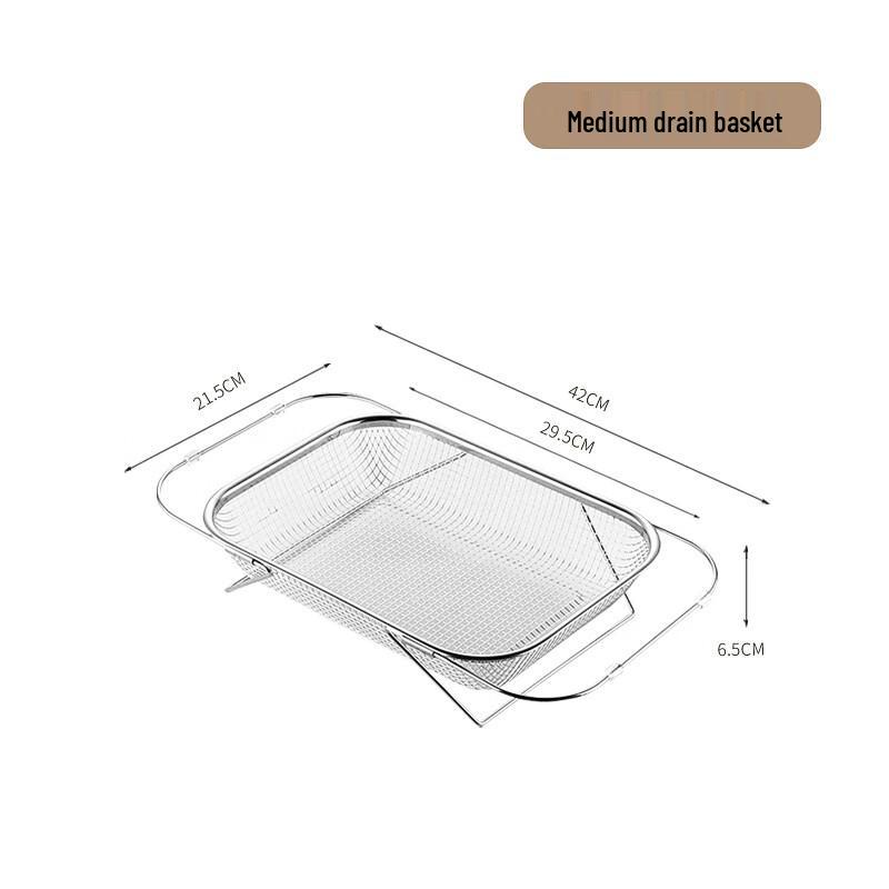 ZISIZ Einziehbares Spülbeckenablaufkörbchen aus Edelstahl