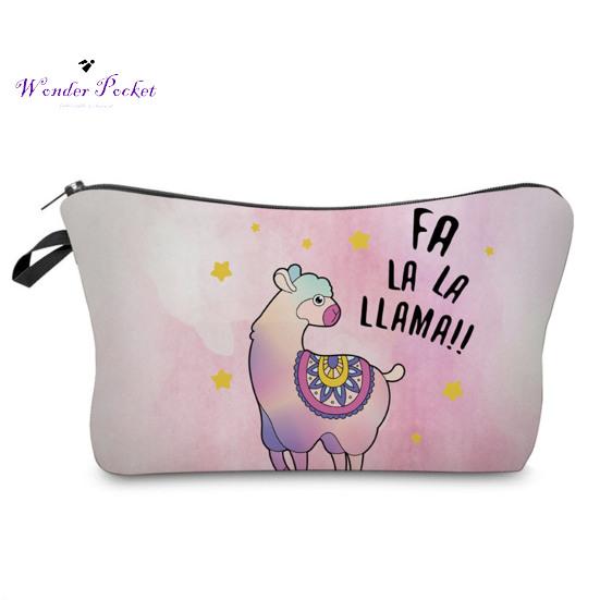 Zarte Handwerkskunst, Hängeloch, Kosmetiktasche, glatter Reißverschluss, Vicuna-Druck, große Kapazität, Beauty-Handtasche