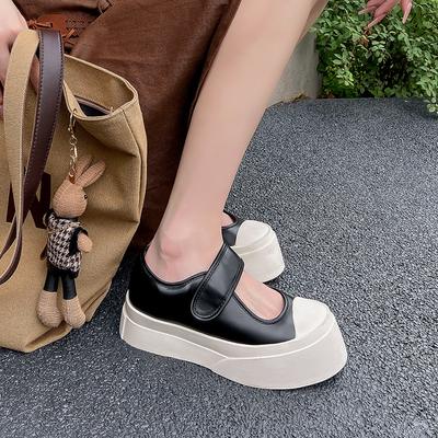 Scarpe Mary Jane da donna francesi Zhao Ruth, le stesse brutte e carine retrò 2025 nuove scarpe da tela bianca con plateau primavera ed estate