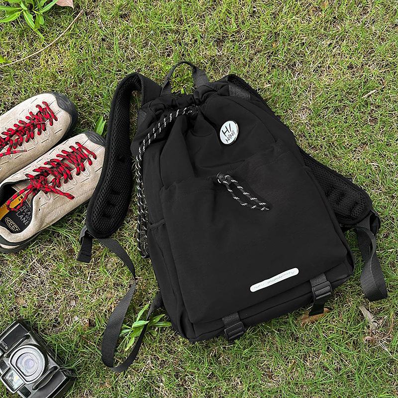 School bag mountain outdoor men lightweight hiking large capacity drawstring flip backpack women