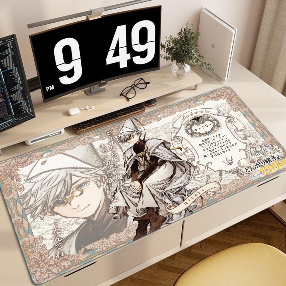 Japanese Manga Tongari Boushi no Atelier Coco Qifrey Agott XXL Anime Mousepad Keyboard Desktop Mat Mouse Pad 800x400x2mm
