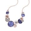 Luxury Explosive Color Painting Oil Rose Necklace, Geometric Hollow Rose Ladies Premium Spring Color Necklace
