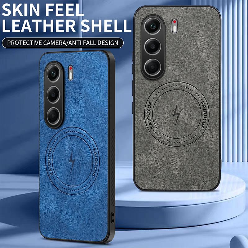 Für Tecno Camon 40 Luxusleder Magnetische Handyhülle Für Tecno Camon 40 Pro Kabelloses Laden Stoßfest Silikon Bumper Abdeckung