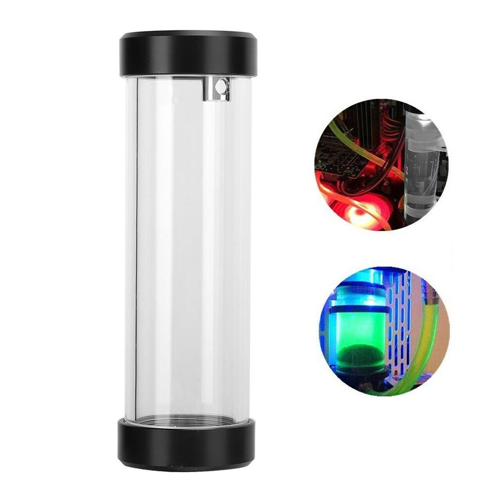 Computer Water Tank Cylindrical PC Cooling System 3‑Hole POM Cover Built‑in Defoamer