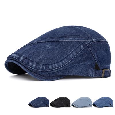 Jeans Baskenmütze Herren Schirmmütze Frühling Herbst Schirmmütze