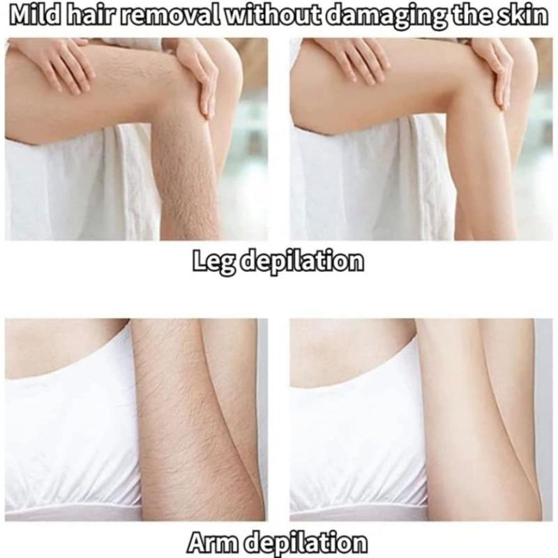 Crystal Hair Eraser - Removedor de pelos indolor para mulheres e homens, braços, pernas e costas, esfoliação suave portátil, reutilizável e lavável