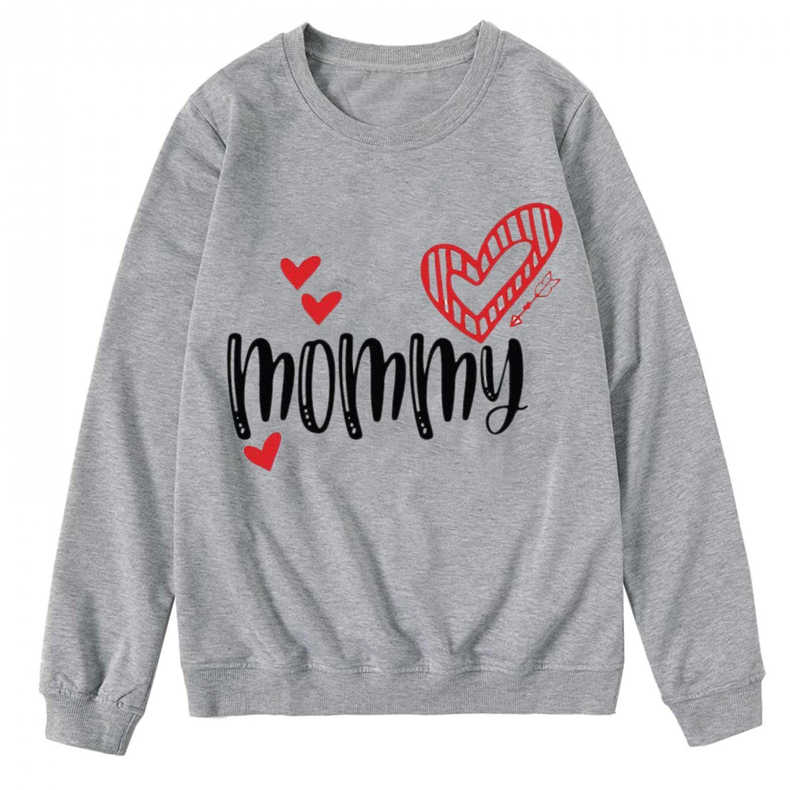 

Women s Trendy Round Neck Long Sleeve Fleece-Lined Sweatshirt for Autumn and Winter M