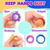 New Rotating Fidget Toys Silicone Sensory Ring Silicone Anti Anxiety Stress Relief Toy Fidget Spinner Ring