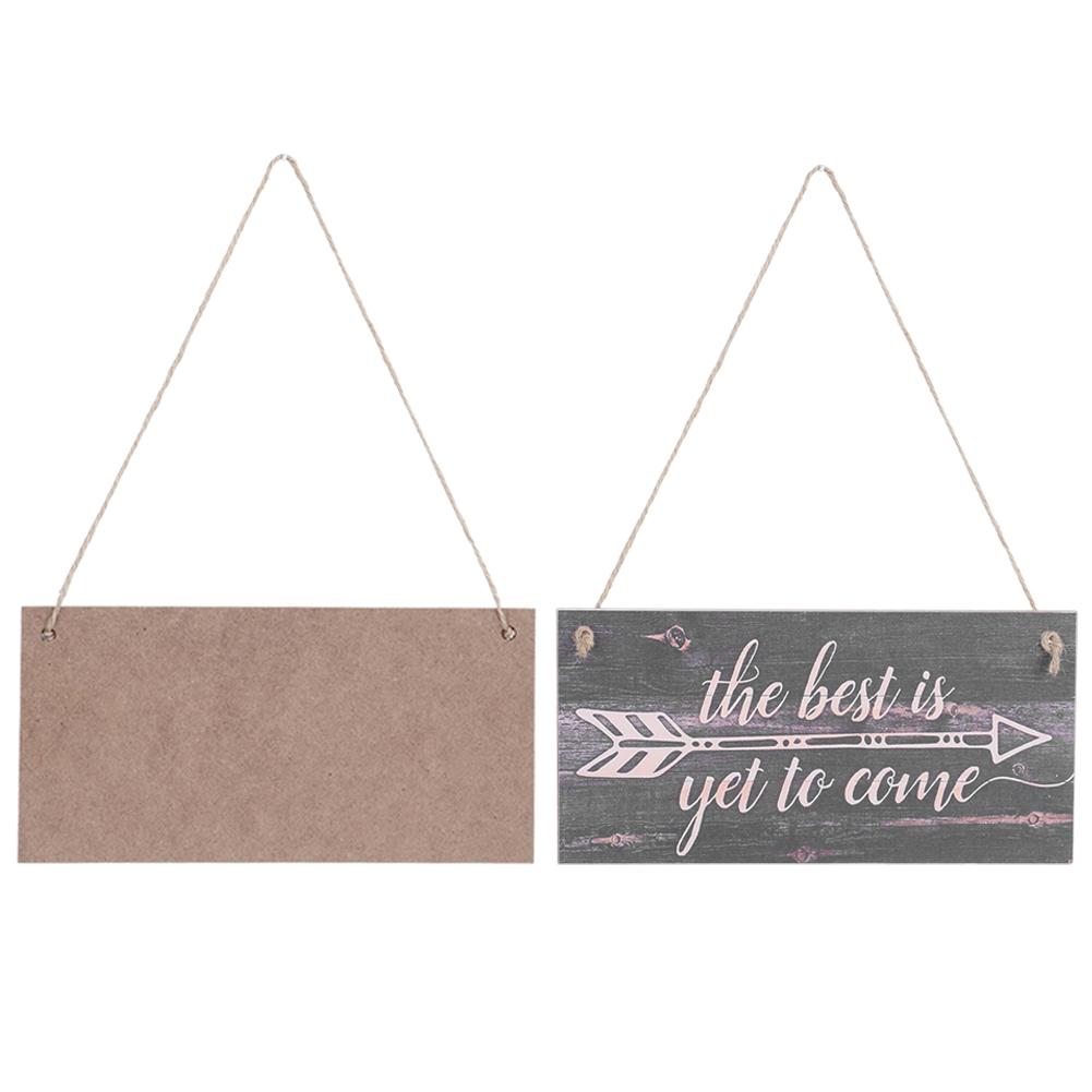 2 st Unika Hängande Skyltar med Engelska Bokstavsmönster för Hem Kaffebutik Dörrdekoration