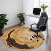 1pc Moon Cats Office Round Area Rug, Indoor Mat Suitable For Office, Under Office Chairs Bedroom Living Room Home Decor, Room Deco