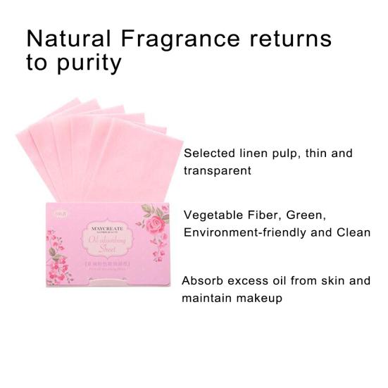 100Pcs Facial Oil Absorbing Paper Plant Fibres Breathable Make up Blotting Sheet