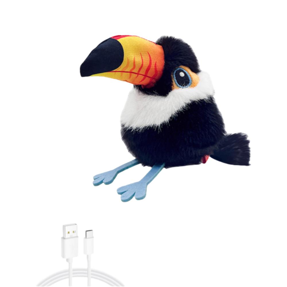 

Intelligent Interactive Chirping Bird Cat Toy Flapping Bird Pet Toy Cat Self-entertainment Toucan