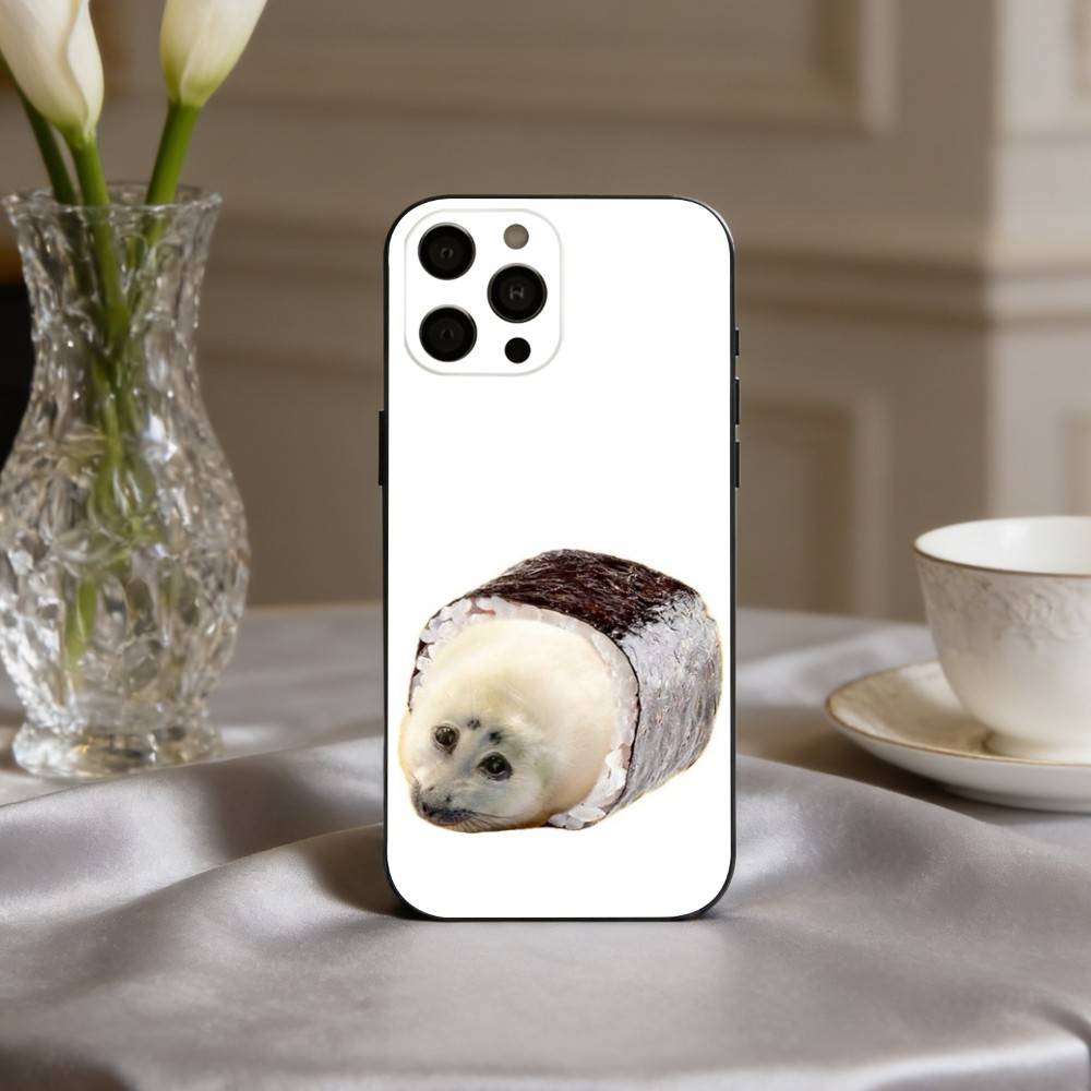 S-Seal F-Funny C-Cute Phone Case For iPhone 17pro, 16,15,14,13,12,11 X XR Plus,Others Soft Black Cover