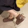Koreanische Version modische personalisierte Riemen flauschige umgeschlagene Schneestiefel Damen 2025 neu retro dicksohlige Plüsch warme kurze Stiefel