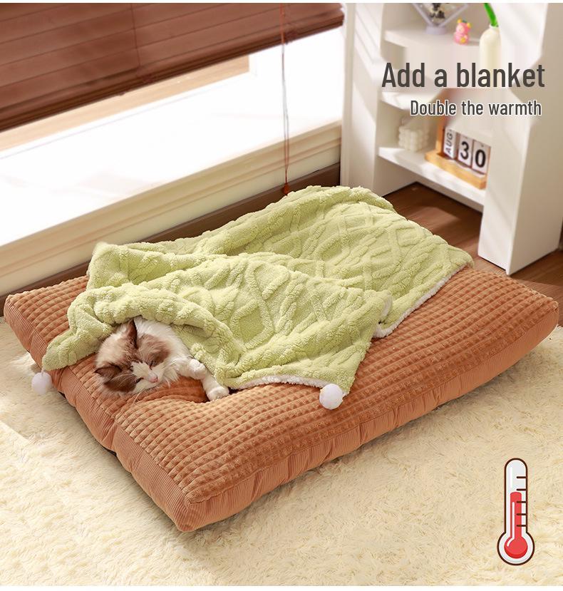 All-Season Washable Detachable Pet Bed: Large, Warm Sofa for Cats & Dogs