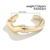 Fashion Irregular Cuff Polished Pleated Bracelet Set Light Luxury Style Commuter Party Forwoman