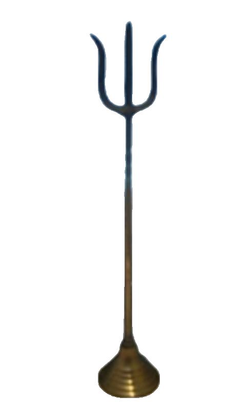 @ Indian Traditional Brass Trishool For Home & Temple 86Gm Zr-8073-60%Off