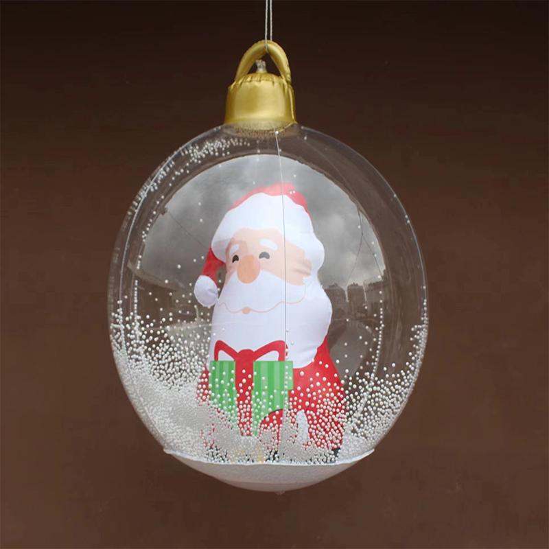 PVC Inflatable Christmas Balls  Giant Light Up Xmas Tree Decorations Outdoor Holiday Yard Lawn Christmas Decoration