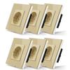 Bseed Europe Russia 16A Wall Power Socket White Black Grey Gold Crystal Glass Panel Plug Electrical Outlet for Home Improvemet