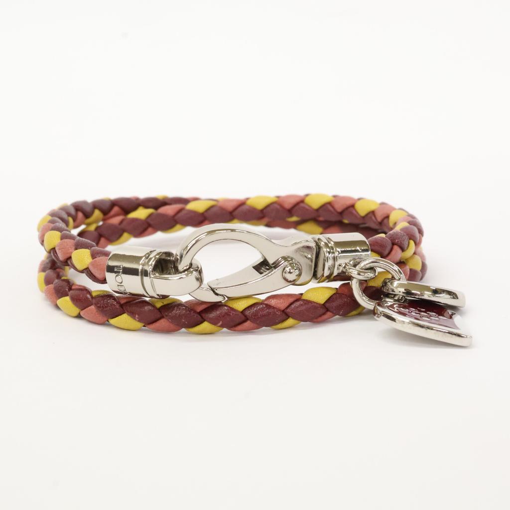 TOD'S [Excellent Condition] XEWB1221200TOP541H My Colors Heart Charm Leather Bracelet M Multicolor / SilverUsed