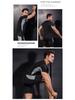 Men's Summer Quick-Dry Black Sports Training Shirt - Short Sleeve, Tight-Fitting, Round Neck for Football & Basketball Fitness.
