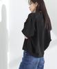 Nano Universe MC Coveross Cool Plating Jersey F (R) Twill-Style T-Shirt, Women's, 010, Black, 669-5124318
