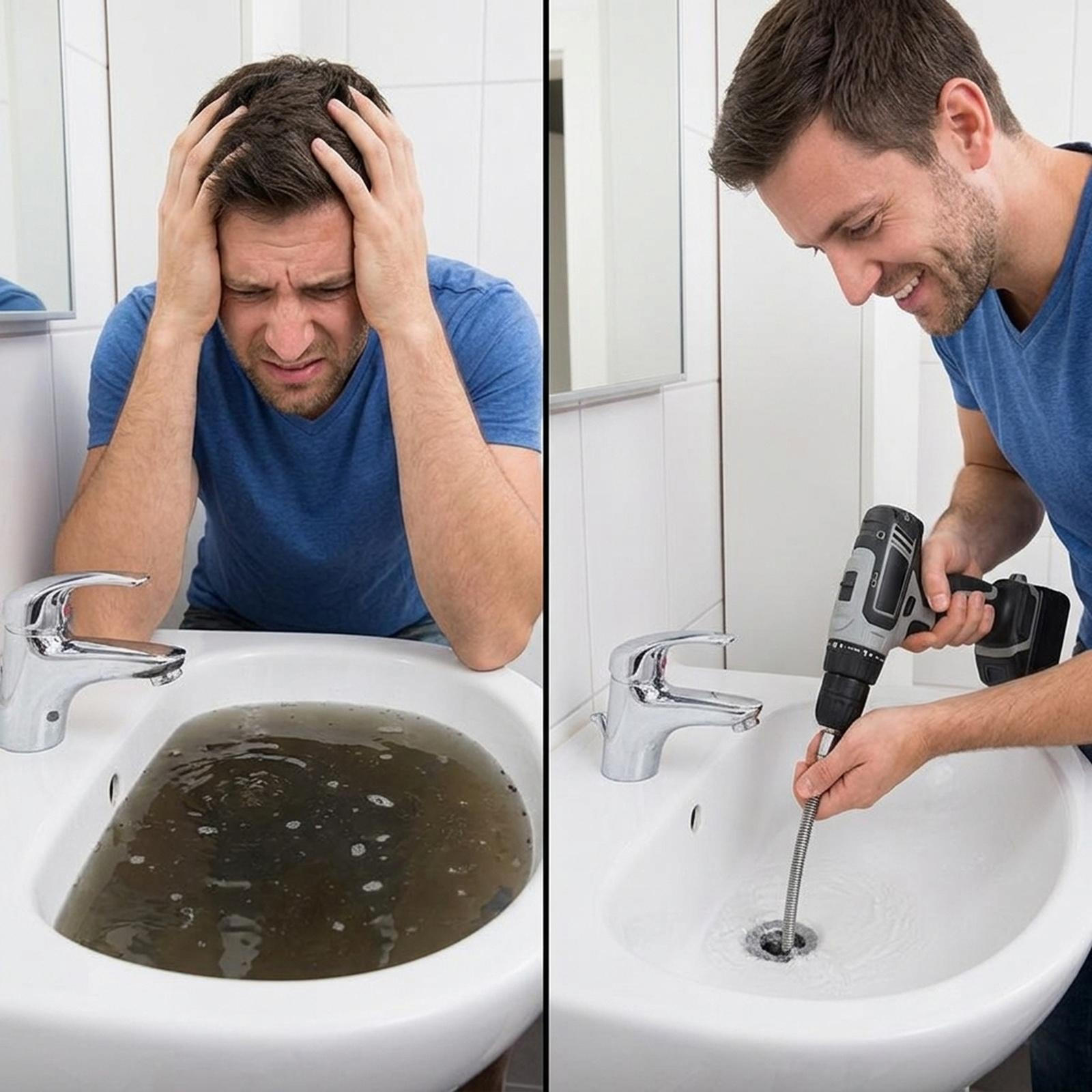 

Flexible Plumbing Drill Tube Cleaner 5M Drain Opener Cable for Sink Bathtub Business