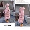 Oversize Cotton Jacket for Women, Long Overknee Length Bread Coat with Thickening