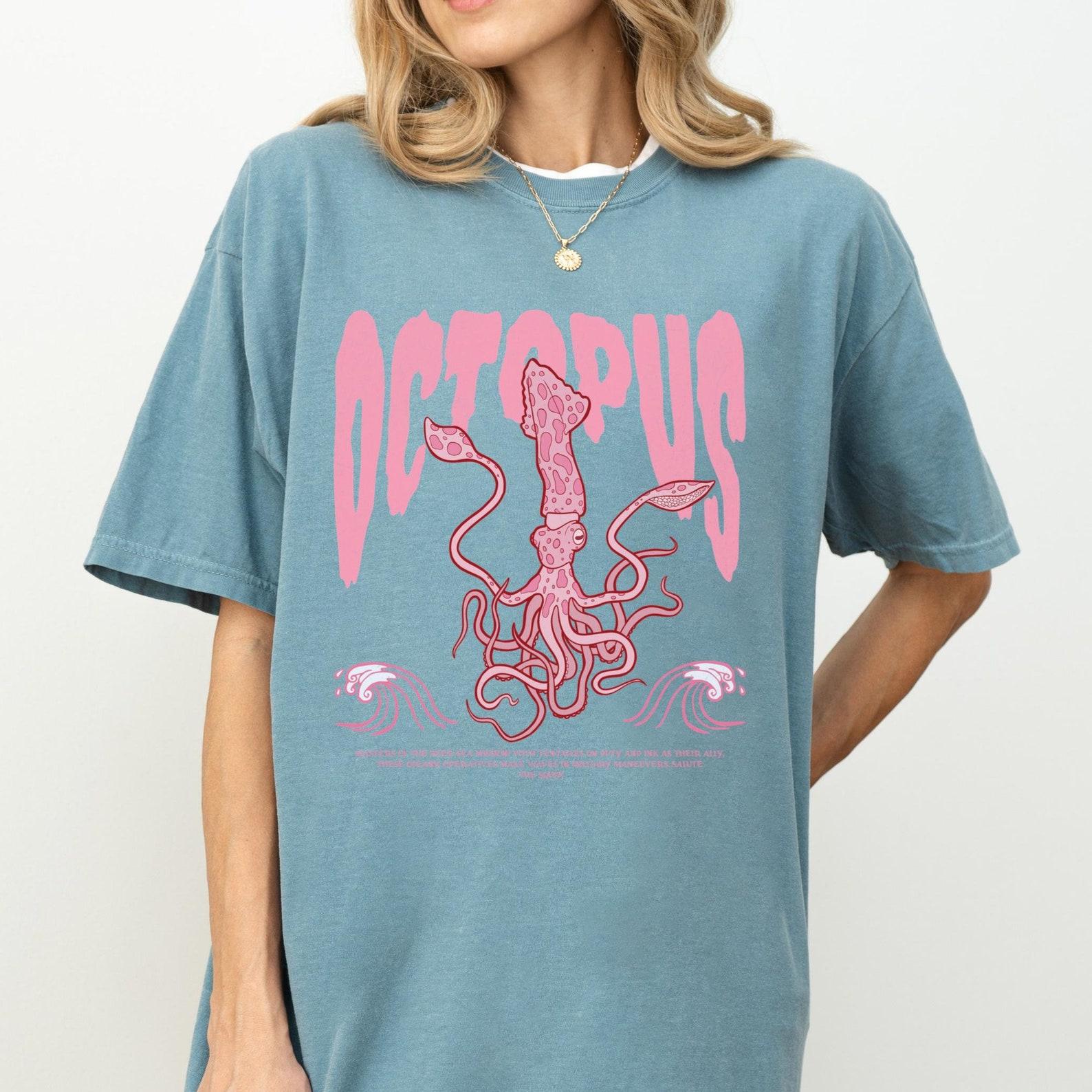 Octopus Comfort Colors T-Shirt, Ocean Lover Unisex Tee 2XL