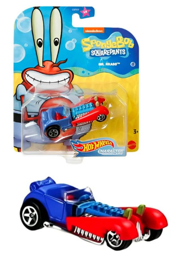 Underwater Wheels Spongebob Character Squarepants 6-Pack Car Bundle + Spongebob Yellow Bubble Van / Patrick Star / Squidward / Mr. Krabs / Plankton /
