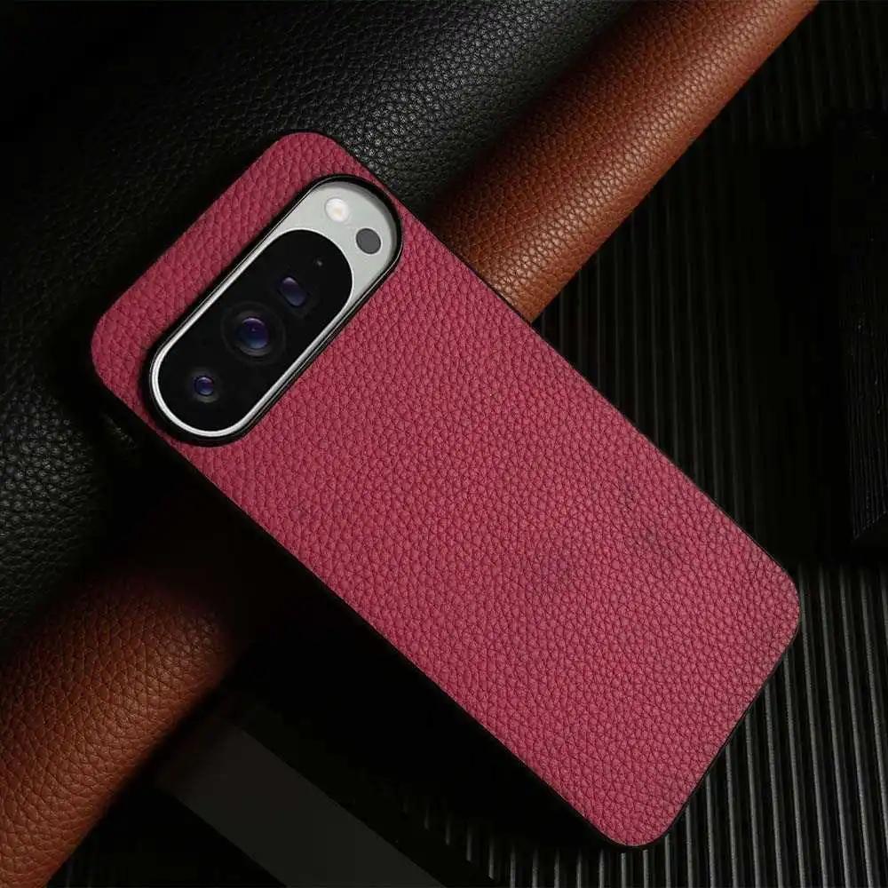 Luxus Pixel 10 Pro Hülle Business Rindsleder Handyhüllen Für Google pixel9pro 7A 8pro Vollschutz Stoßfeste Rückabdeckung