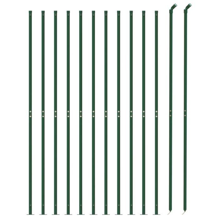 VidaXL Wire Mesh Fence with Flange, Decorative Fence Panel, Garden Patio Protection Barrier 154155